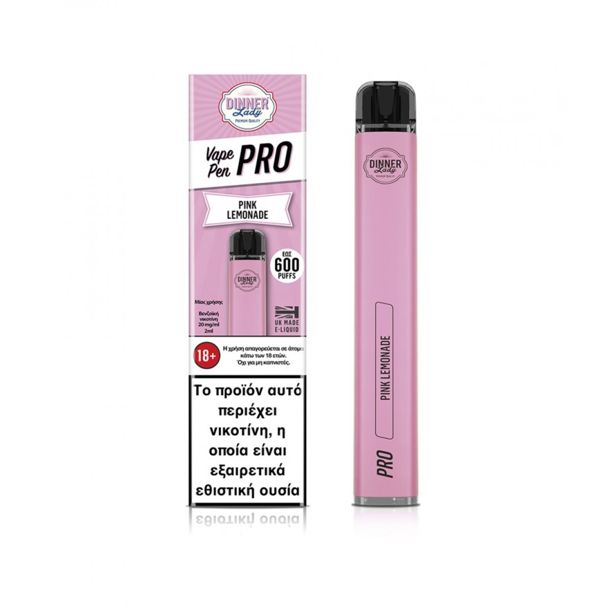 Dinner Lady Vape Pen Pro Pink Lemonade 2ml 20mg
